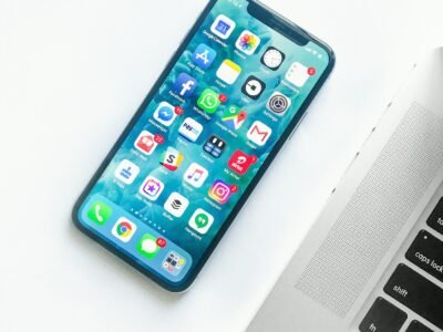Phone and laptop during app development