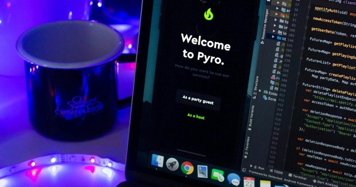 Android build running from a development laptop