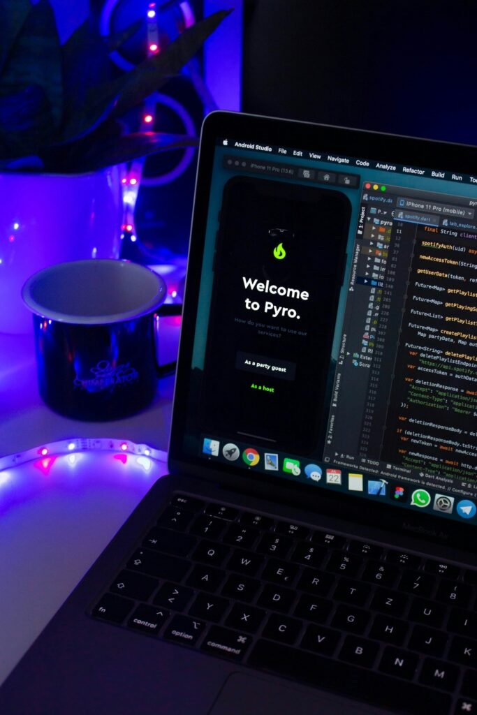 Android build running from a development laptop