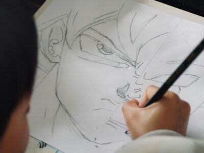 Refining a character with pencil studies